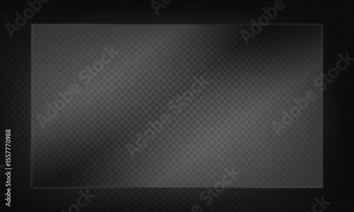 16:9 vector image of a mirror reflection, suitable for application on glass, plastic, or acrylic window surfaces. Offers a glossy, luminous appearance with bright highlights and transparency.