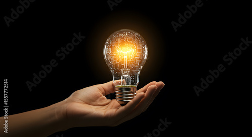 Idea innovation technology creativity solution energy invention intelligence concept inspiration breakthrough lightbulb mind strategy business success power electricity circuit future