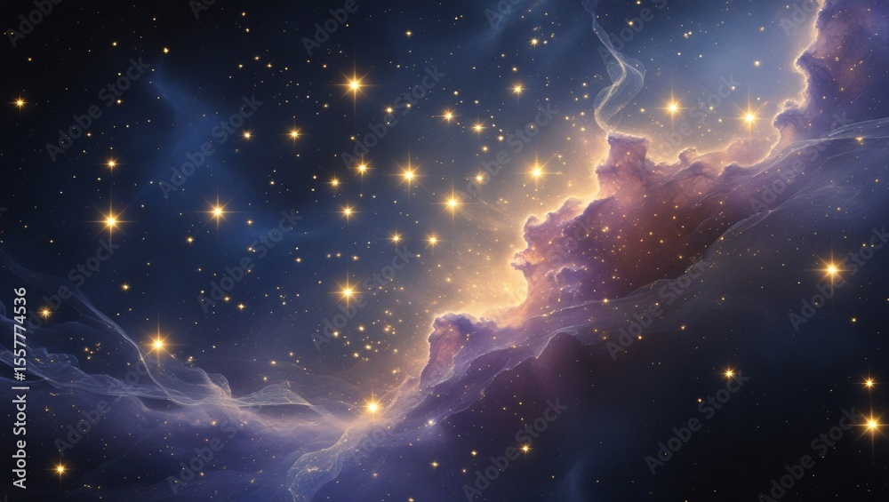 Obraz premium Cosmic Nebula Glow