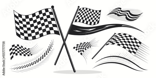 checkered flag vector