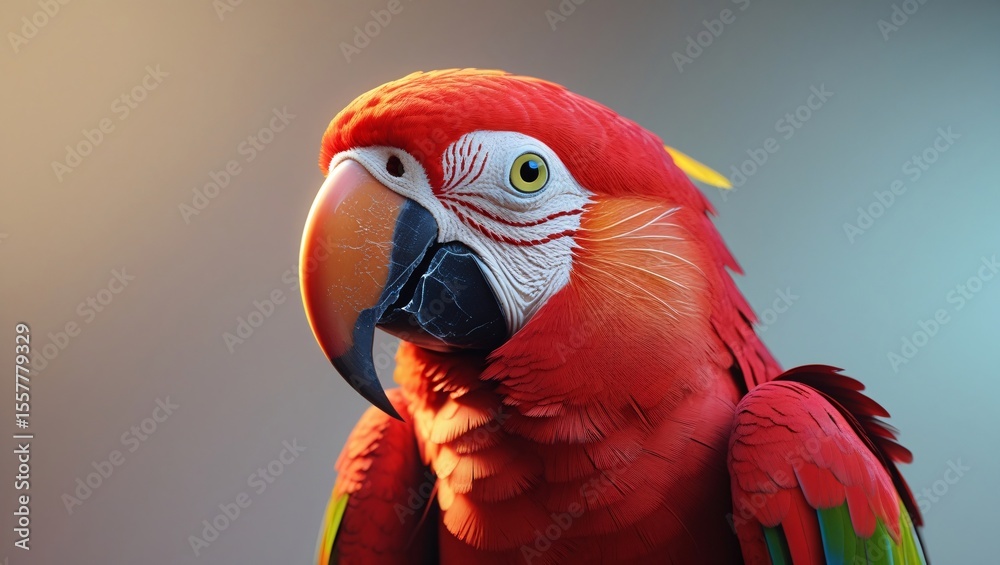 Fototapeta premium Scarlet macaw portrait