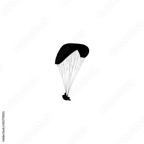 paraglider over a blue sky