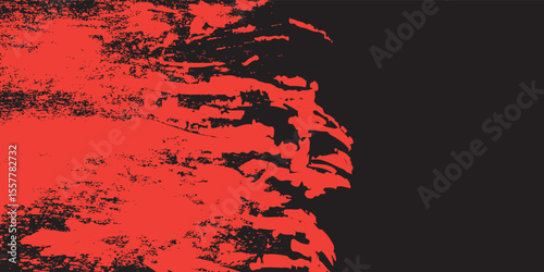 Grunge texture effect background. Distressed rough dark abstract textured. Black isolated on red. Graphic design element vintage style decoration concept grunge vector red black modern