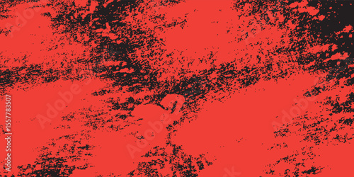 Grunge texture effect background. Distressed rough dark abstract textured. Black isolated on red. Graphic design element vintage style decoration concept grunge vector red black modern