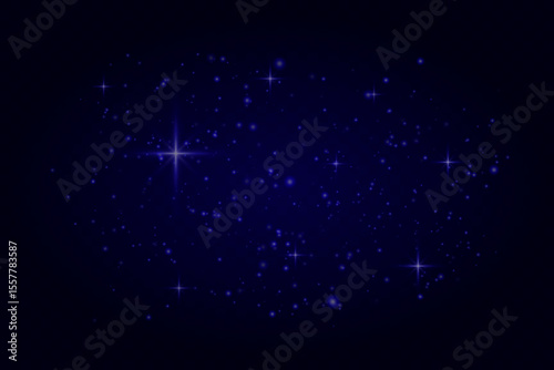 Glowing light particles and star flares scattered across dark background. Soft dreamy light sparkles for festive or magical visuals.