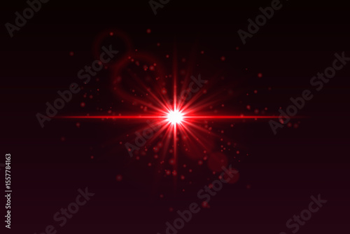 Light burst with glow particles and subtle lens flare rings. Radiating star flash on black background for cinematic or sci-fi look.