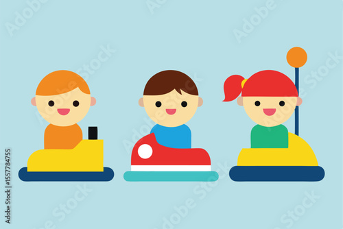 Business people and children with laptops vector cartoon icons illustrating user communication