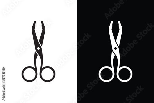 Forceps icon vector on White Background ,Vector Art Illustration on white background.