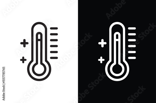 Thermometer icon vector on White Background ,Vector Art Illustration on white background.