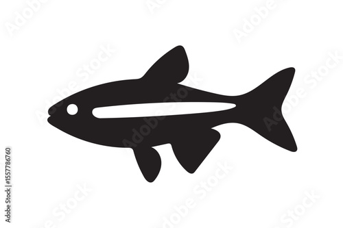 Neon Tetra fish silhouette