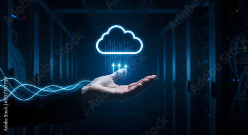 Cloud technology and computing for data storage. A network and server hosting service for information systems and secure data upload
