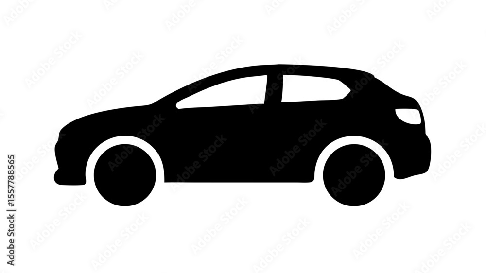 Fototapeta premium Sleek Car Silhouette Modern Vehicle Design Icon