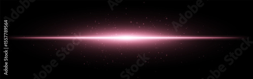 Light burst set icon. Aqua horizontal flash with subtle particles and gradient beam on dark background, perfect for tech or digital interface themes.