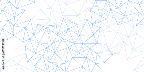 Abstract polygons plexus vector background, digital data visualization. Network geometry background. technology futuristic concept glowing blue on dark background. Lines and Dots on Black Background