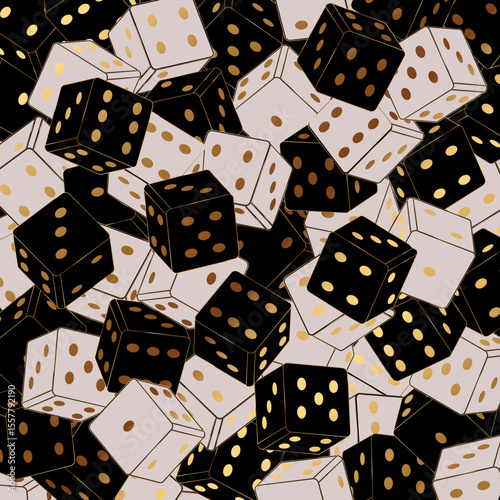 Casino dice invitation backround, vector illustration
