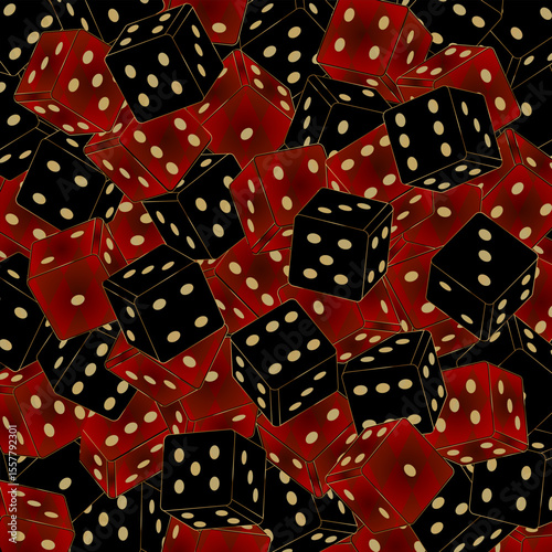 Casino dice wallpaper, vector illustration