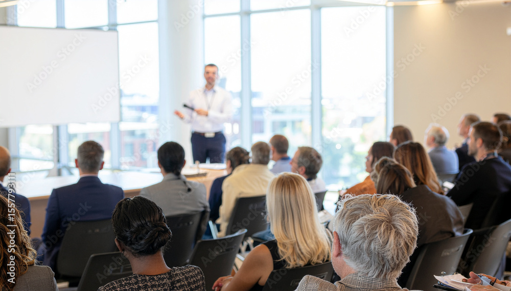 Obraz premium Speaker at Business convention and Presentation