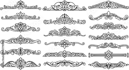 page divider, border design, ornate divider, vintage border, decorative separator