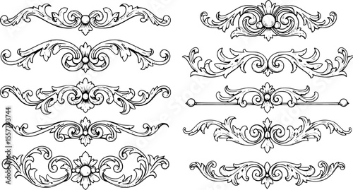 page divider, border design, ornate divider, vintage border, decorative separator