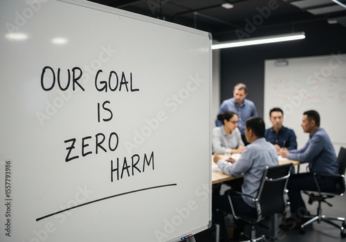 Commitment to Zero Harm: Whiteboard with 