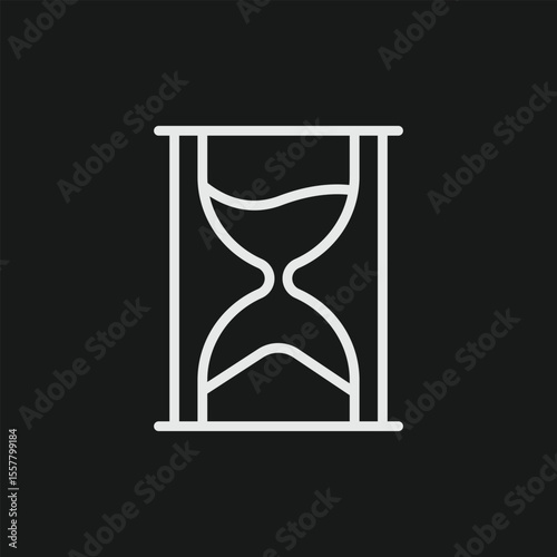 Hourglass Sand Timer Icon for Approaching Deadlines, the Passage of Time, and Historical Measurement