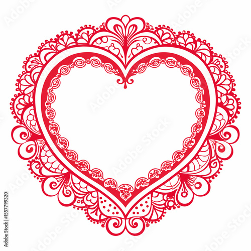 heart with floral ornament