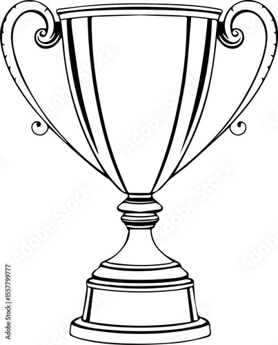 Elegant Award Cup Illustration

