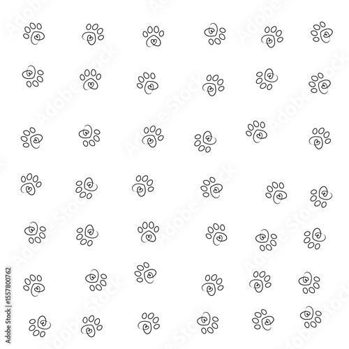 Background with dog paw print