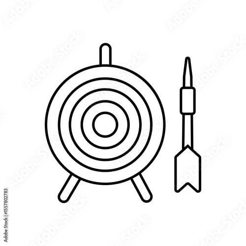 Darts vector icon. Dart illustration sign. javelin symbol. target web icon.
