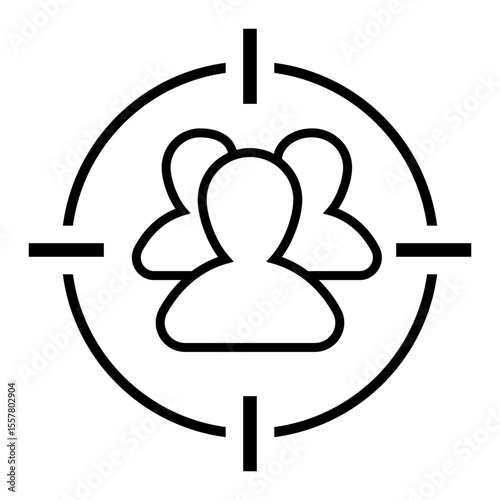 Headhunting vector icon. Human resources illustration sign. HR symbol. Head hunting web icon.