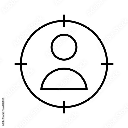 Headhunting vector icon. Human resources illustration sign. HR symbol. Head hunting web icon.
