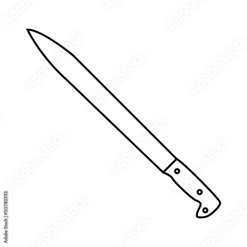 Knife icon vector. Hunting knife illustration sign. Military knife communication symbol. Cold weapon web icon set.