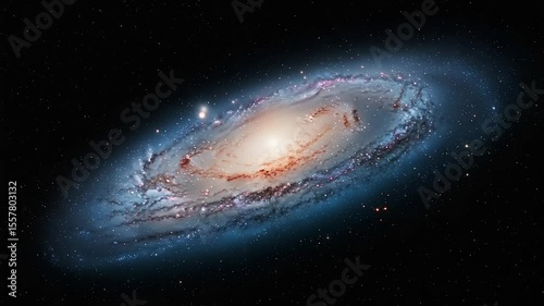 Spiral Galaxy with Deep Space, and Cosmos.