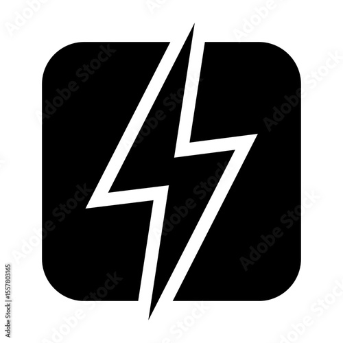 Lightning hand draw icon vector. Electric power illustration sign. Energy symbol or logo.
