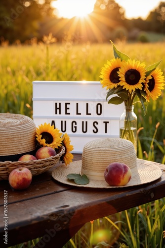 Plakat hello august sign