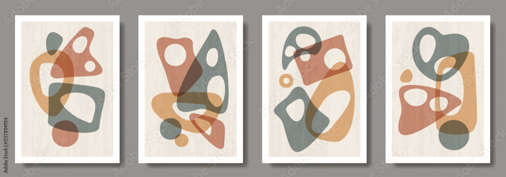 custom made wallpaper toronto digitalAbstract creative art posters with geometric shapes and textures for interior design. Set of artistic modern trendy 3d backgrounds. Collection of premium art design for cards, cover, banner.