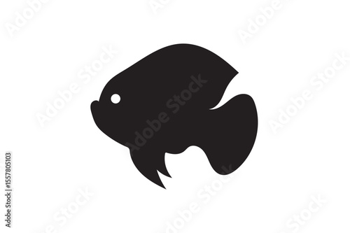 Oscar fish silhouette. (1)