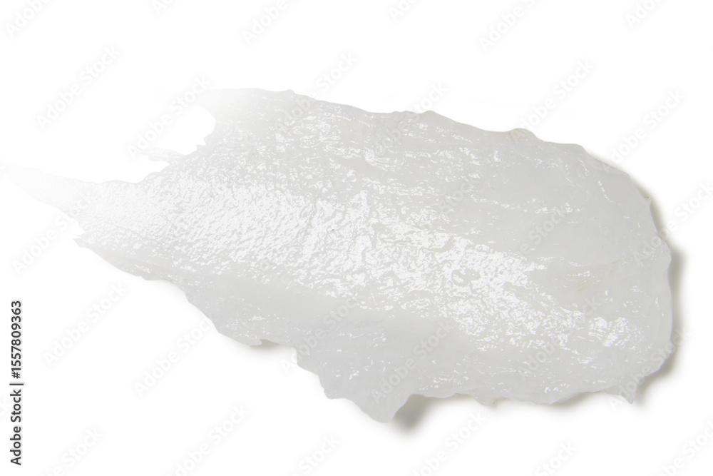 Fototapeta premium Elegant lotion smear with creamy texture on empty background