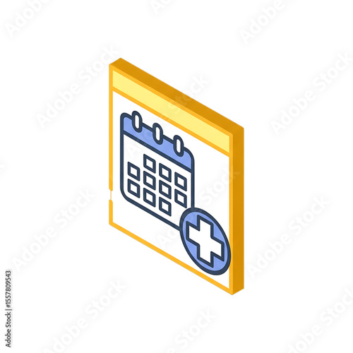 Medical calendar icon for scheduling and appointments.