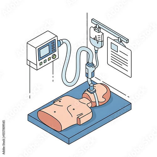 Medical dummy used for CPR or emergency response training.