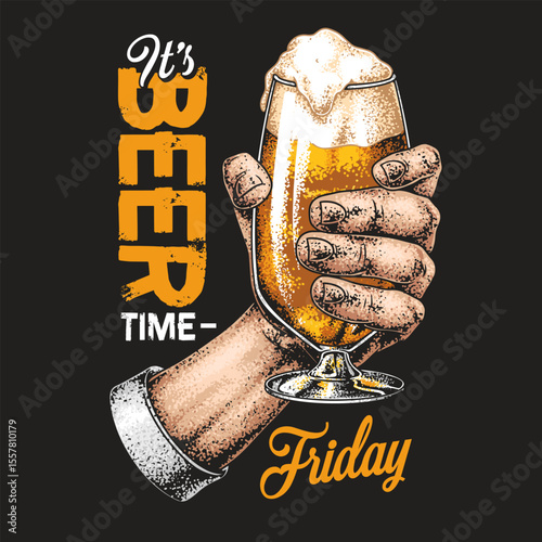 Enjoying a cold beer to celebrate Friday evening
