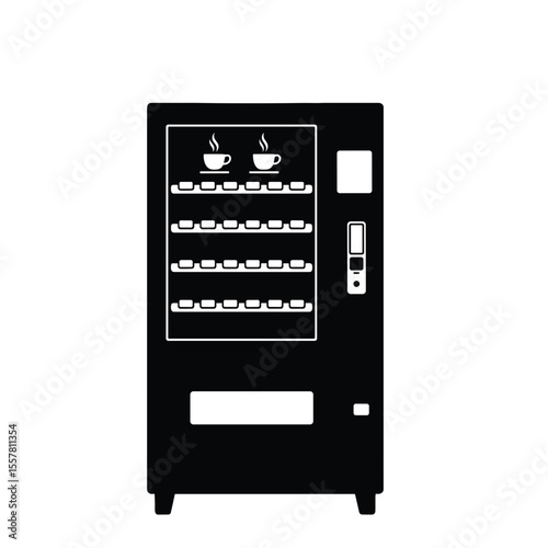 Coffee vending machine in waiting area for food and shopping concept  