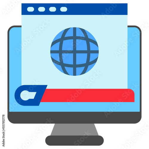 Headline mini illustration flat color icon, use for journalist, broadcasting, news and media UI, UX kit, app and web development, digital or print.