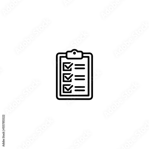 Diagnosis clipboard icon flat vector design.