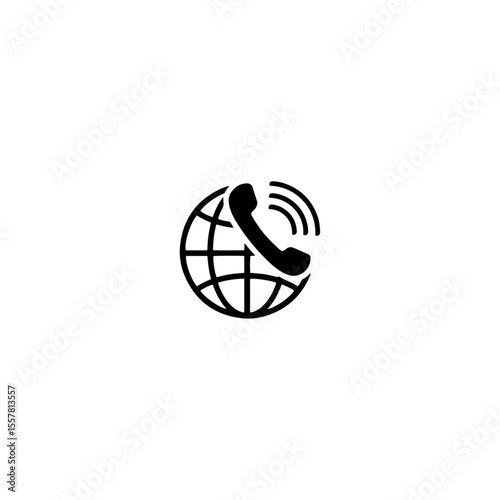 voice over internet protocol icon flat vector design.