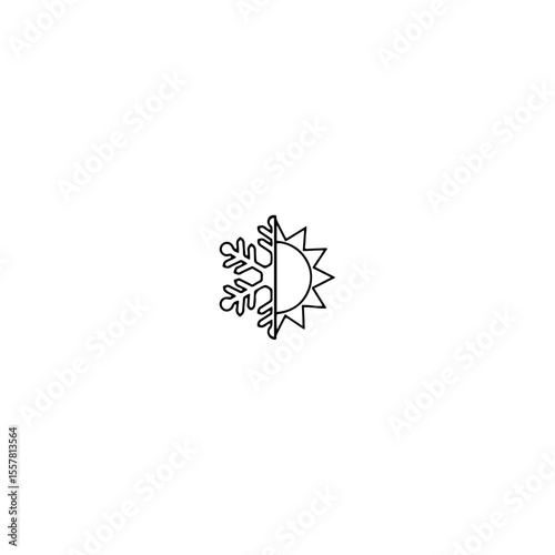Thermal and cold resistant icon flat vector design. 