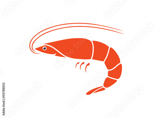 Seafood Shrimp Icon Vector Design