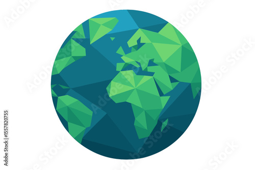 Abstract Geometric Illustration of Earth