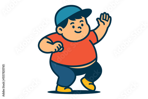 Happy Child Jumping with Excitement
