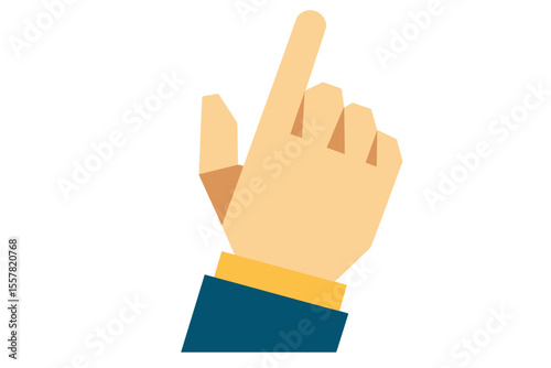 Raised Hand with Index Finger Pointing Up